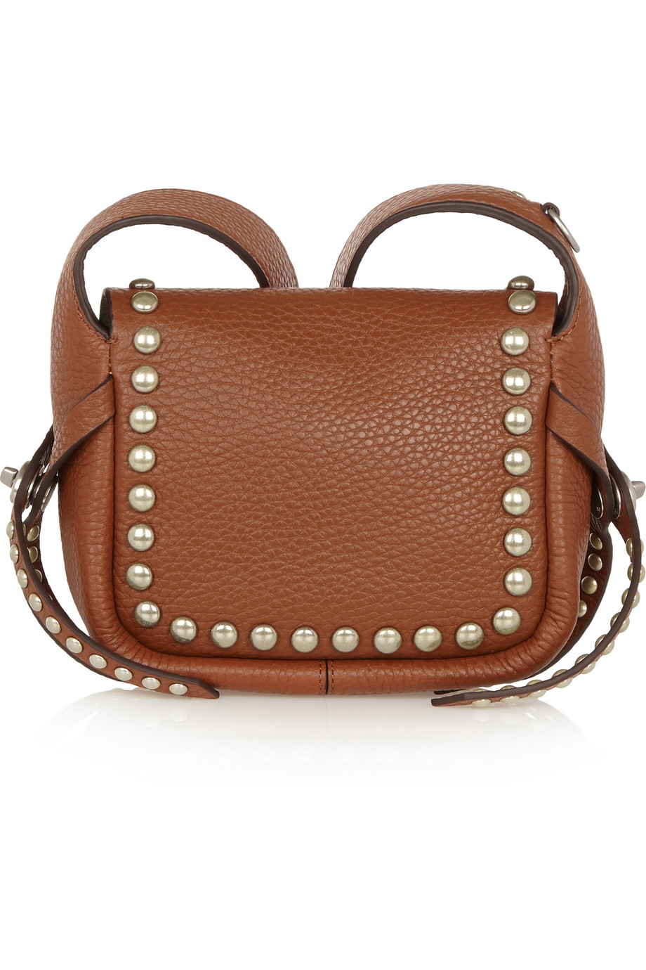 lyst coach dakotah studded textured leather shoulder bag in brown lyst coach dakotah studded textured leather shoulder bag in brown
