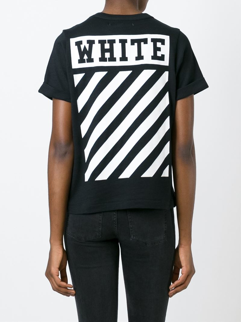 Lyst - Off-White C/O Virgil Abloh Printed Logo T-shirt in Black