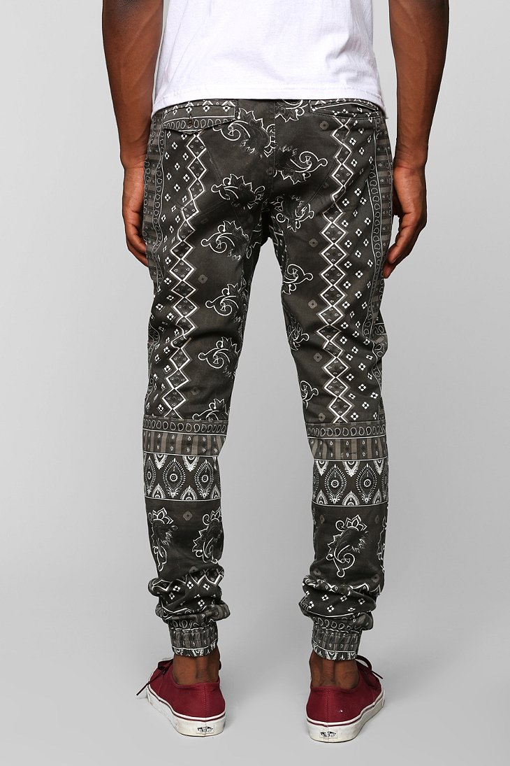 Lyst - Zanerobe Sure Shot Black Bandana Jogger Pant in Black for Men