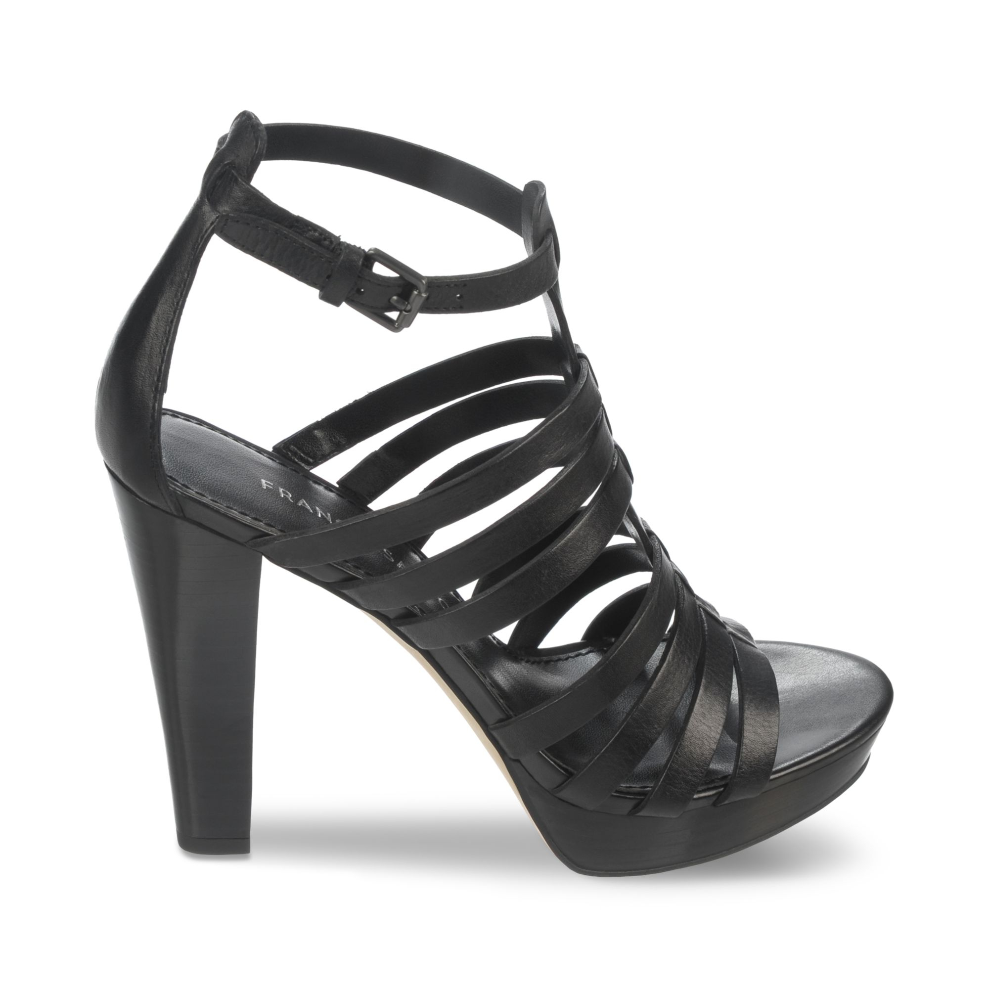 Franco Sarto Bauble Platform Gladiator Sandals in Black | Lyst