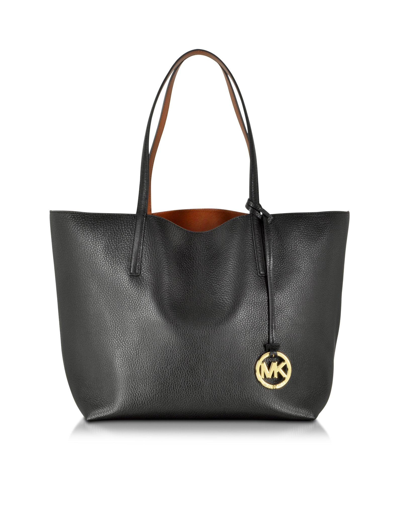 Michael kors Izzy Large Reversible Leather Tote in Black Lyst