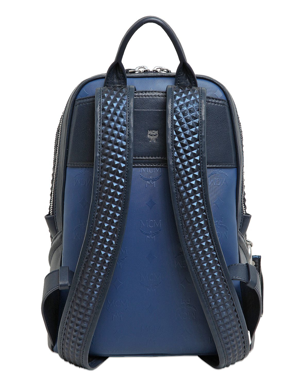Lyst - Mcm Small Duke Stud Embossed Backpack in Blue for Men