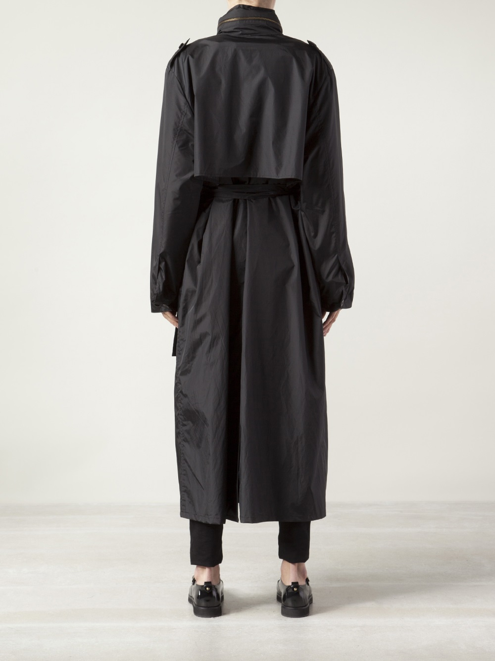 Lyst - Sonia Rykiel Long Hooded Raincoat in Black