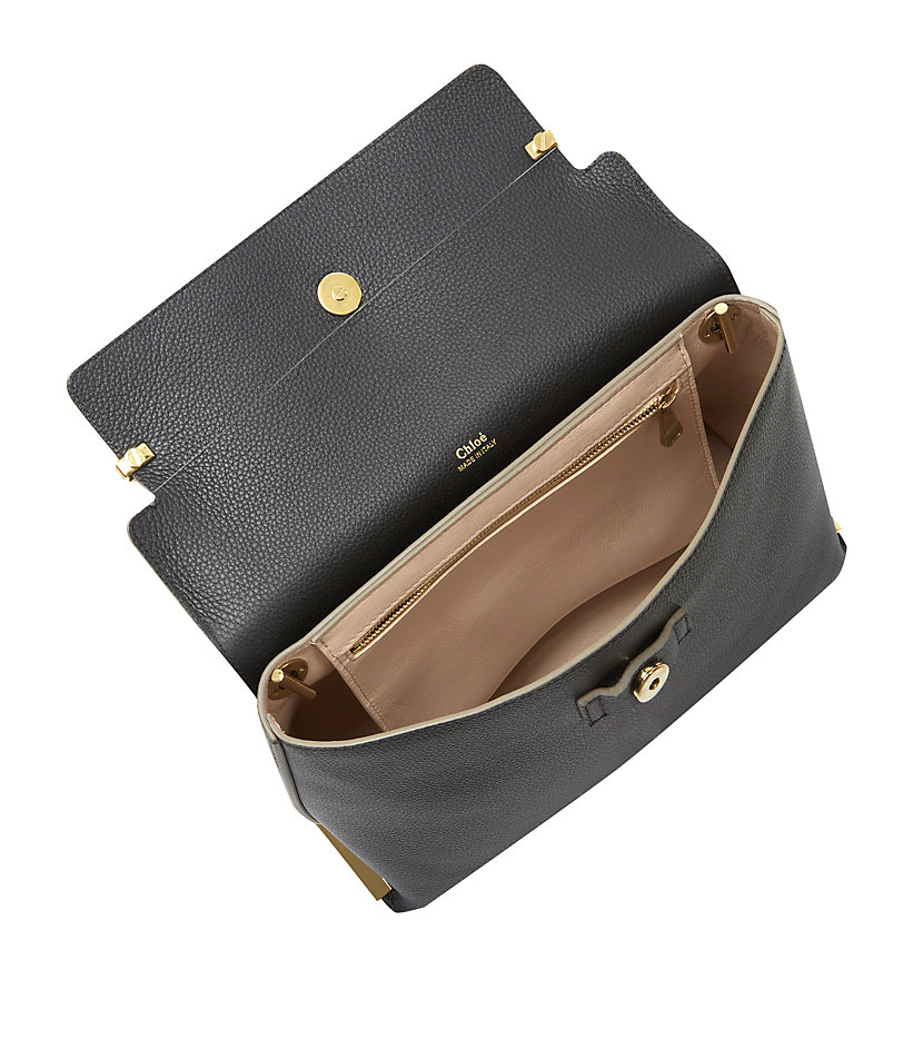 Chlo Medium Clare Shoulder Bag in Black | Lyst