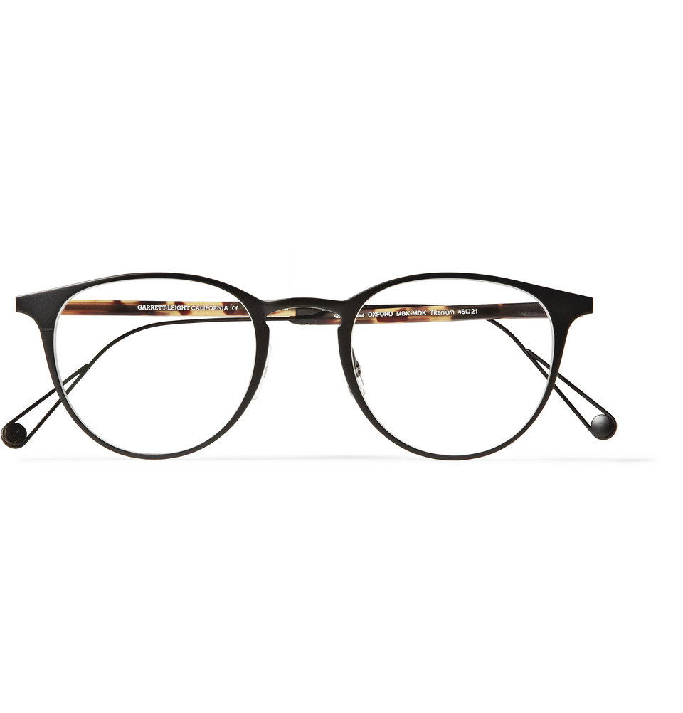 Lyst Garrett Leight Oxford Roundframe Titanium and Acetate Optical