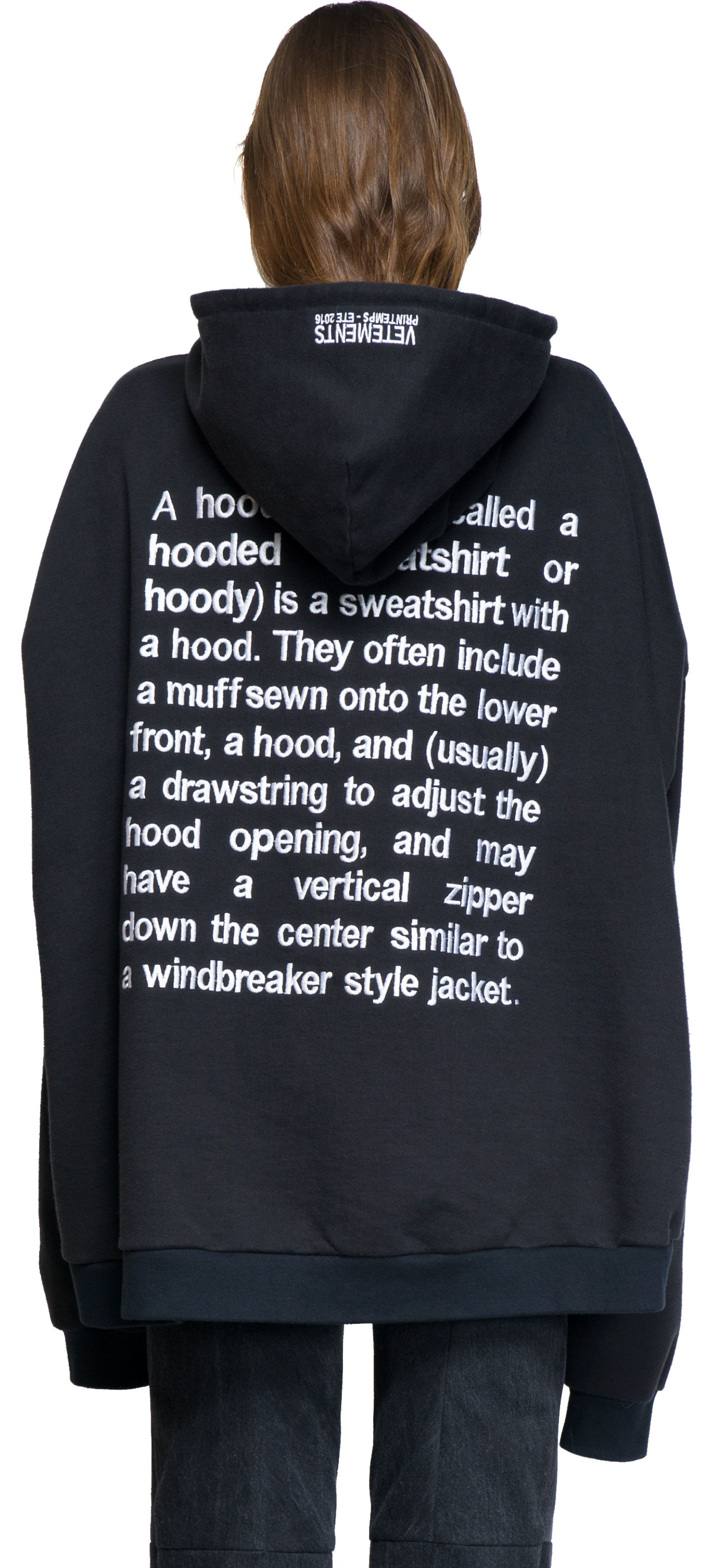 Vetements Cotton Hoodie With Definition In Black Lyst