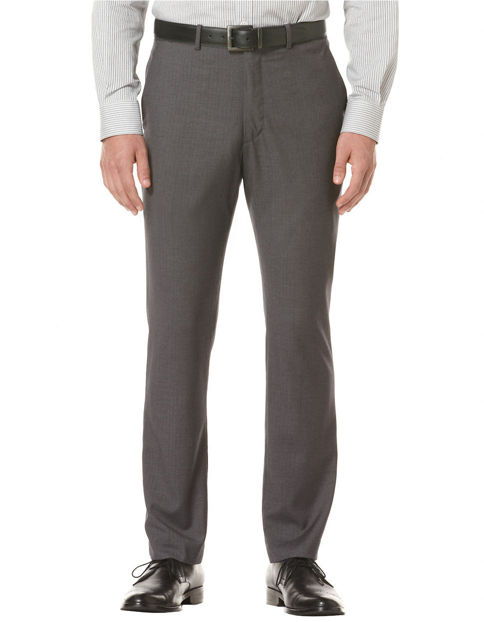 Perry Ellis Travel Luxe Slim-Fit Dress Pants in Gray for Men (grey) | Lyst