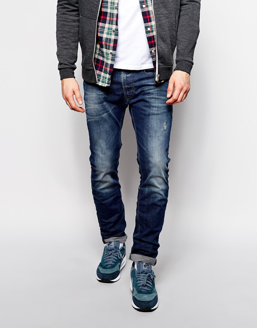 Lyst - Diesel Thavar Slim-Fit Tapered Jeans in Blue for Men