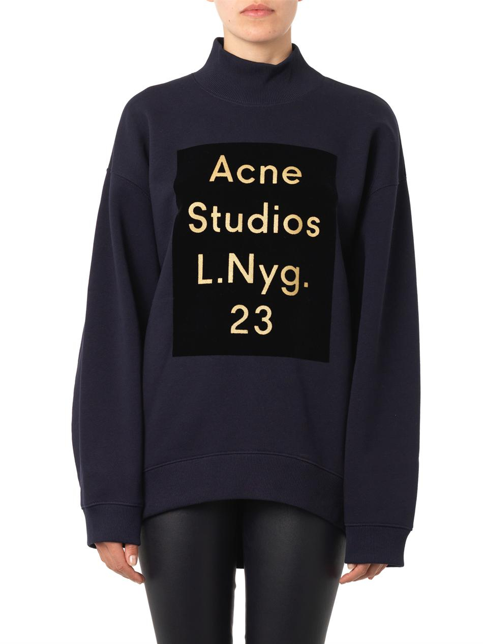 Acne Studios 'Beta Flock' Sweatshirt in Blue - Lyst