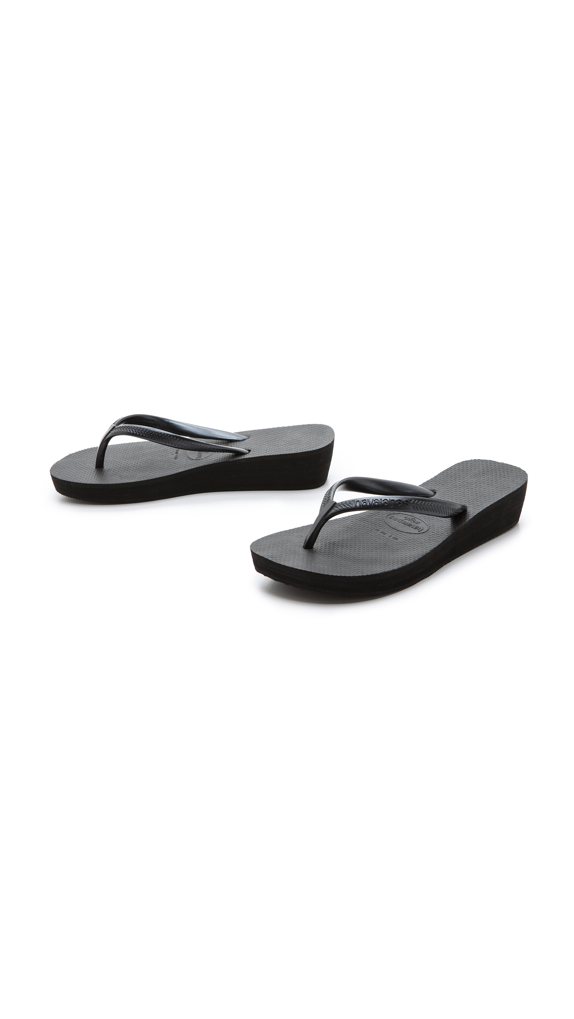 havaianas wedge black