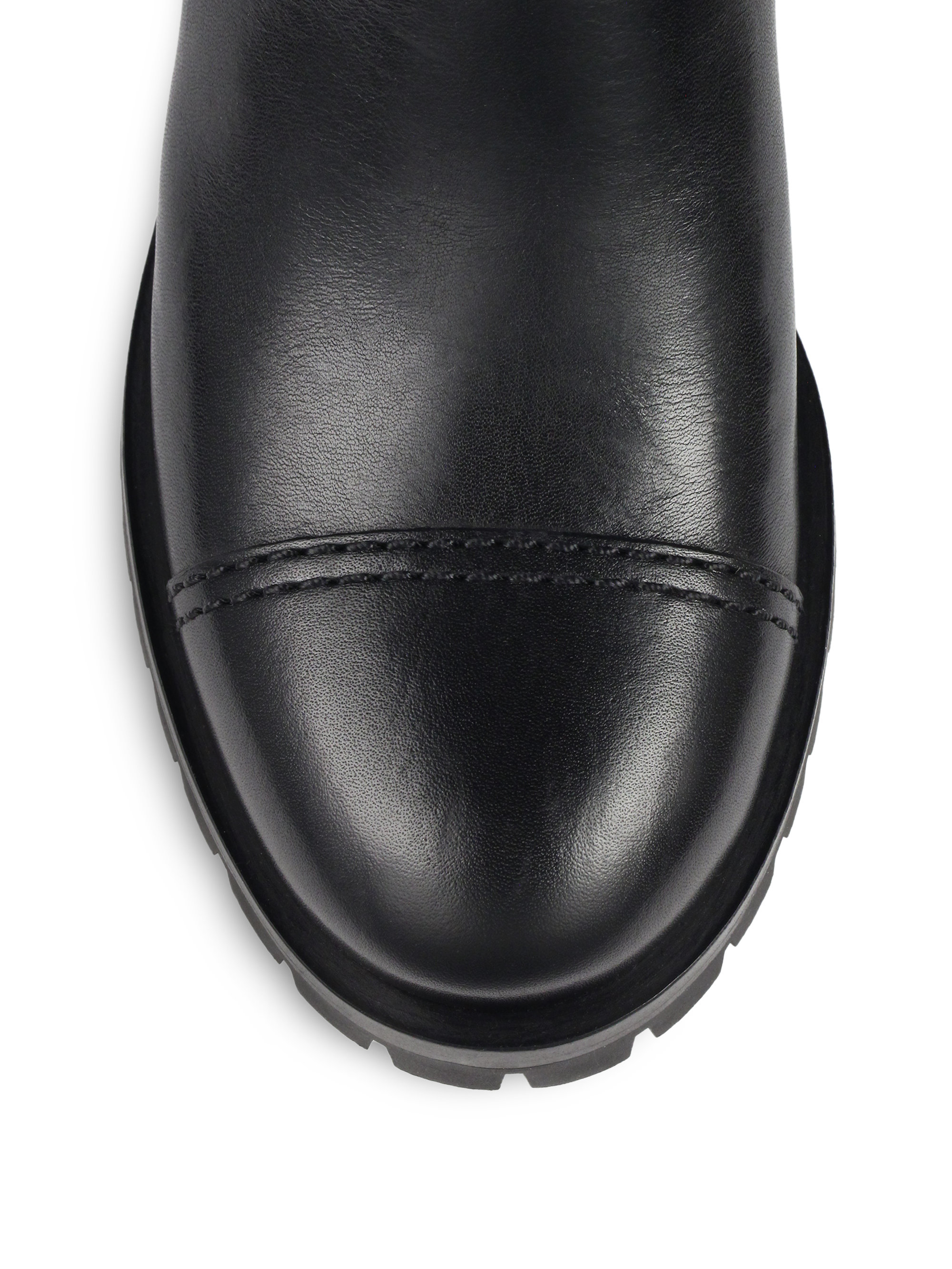 prada lug sole canvas boots