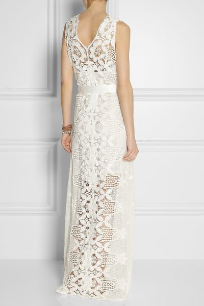 Miguelina Eve Crocheted Lace Maxi Dress In White Lyst 4911