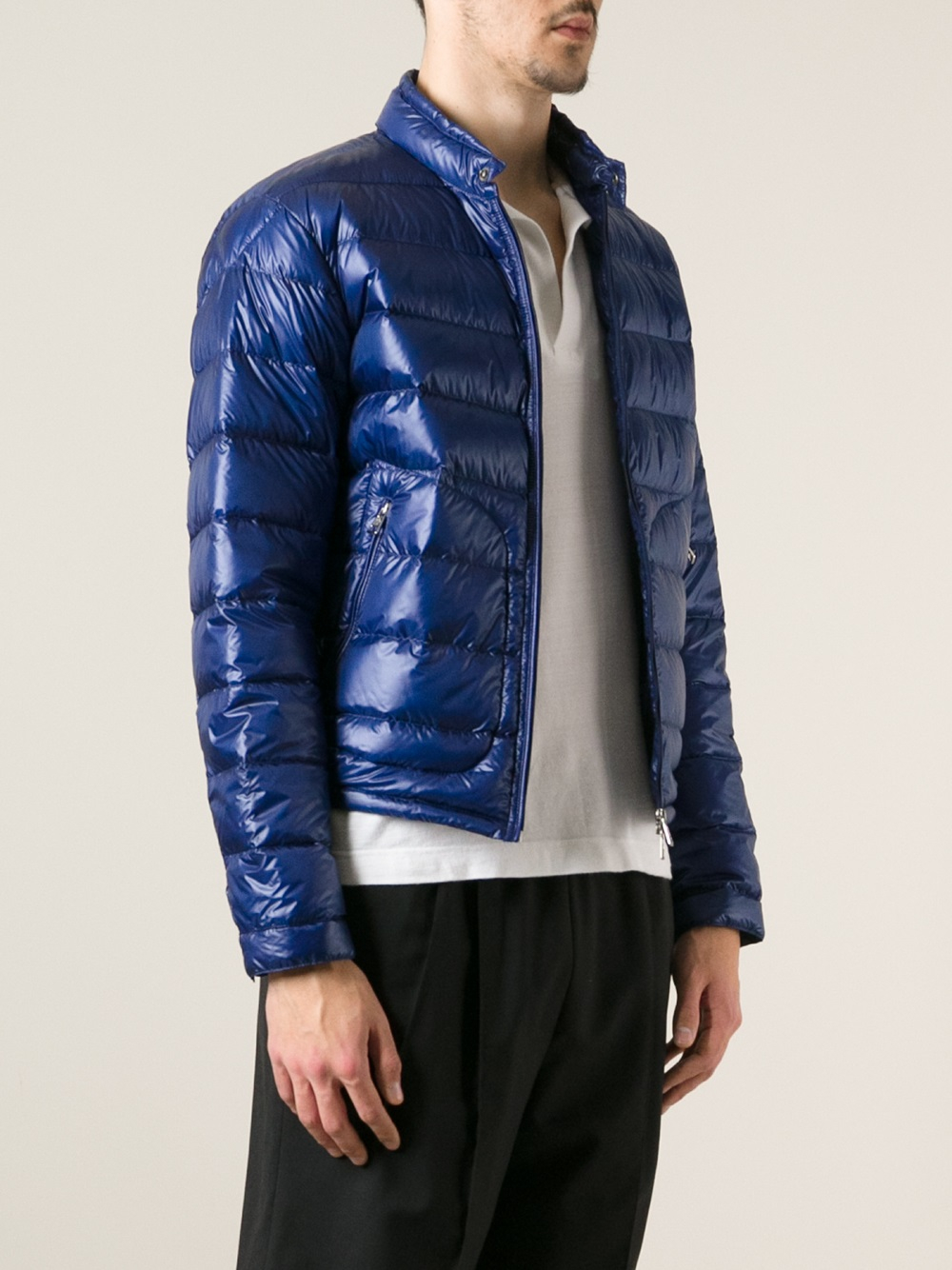 Moncler Padded Jacket in Blue for Men - Lyst