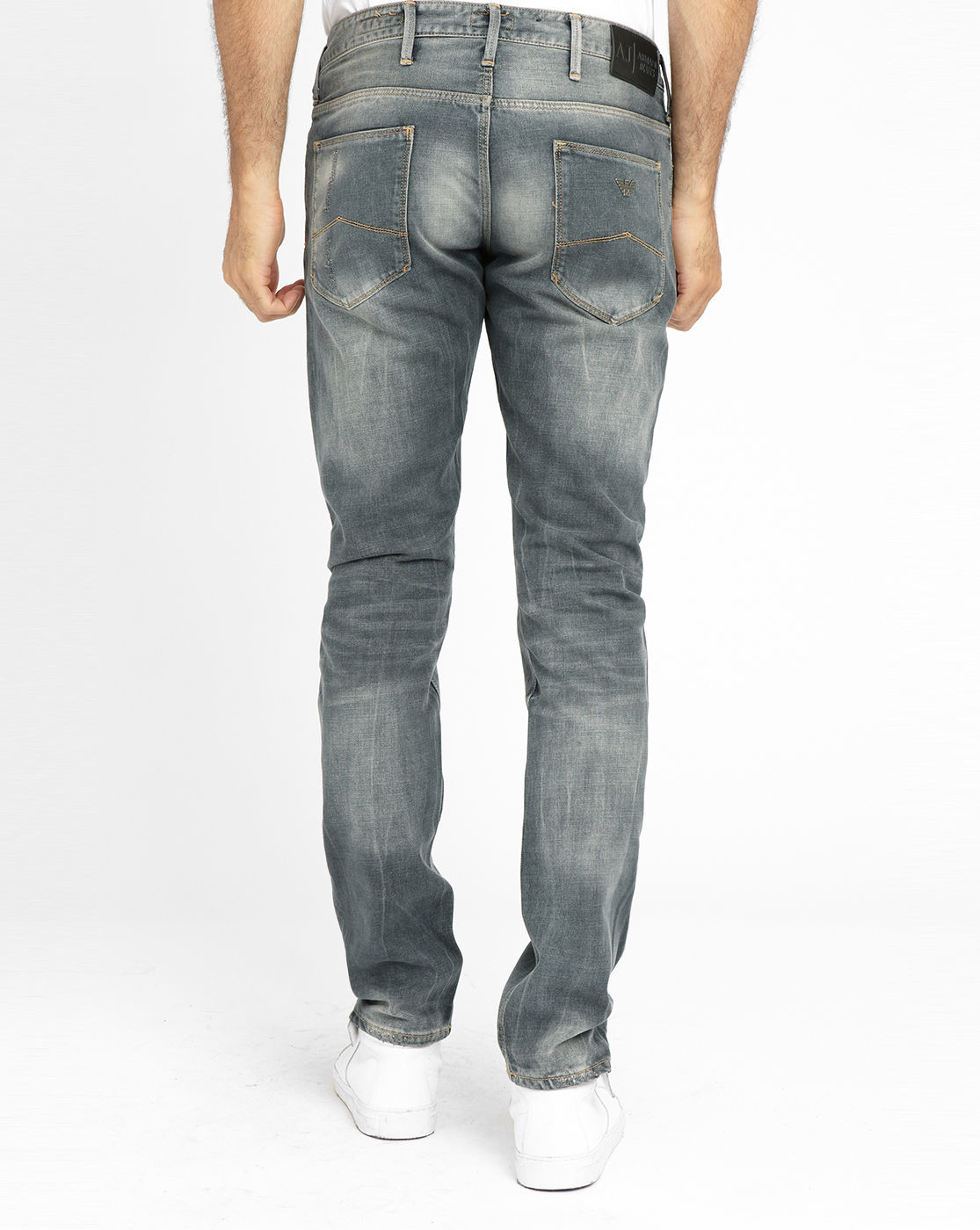 Armani jeans Grey Washed J93 Slim-fit Jeans in Gray for Men | Lyst