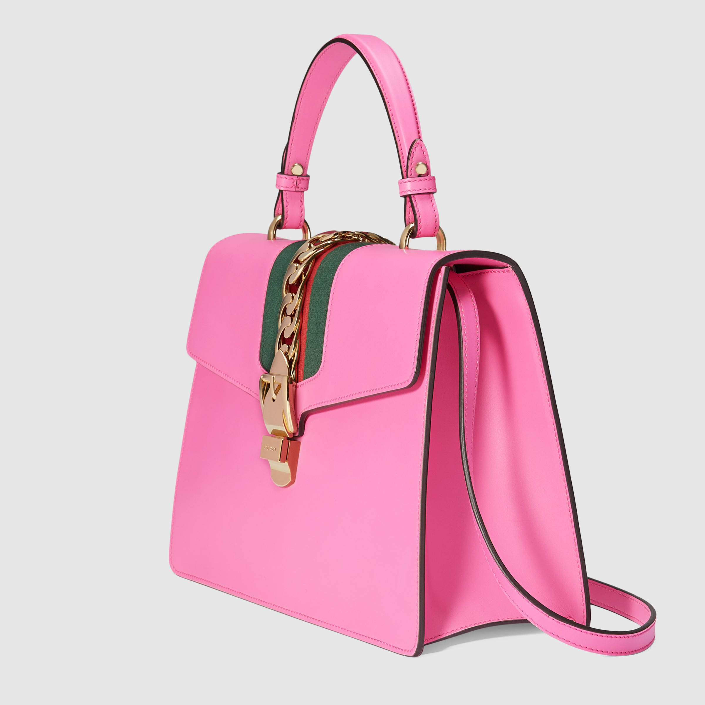 Gucci Sylvie Medium Shoulder Bag in Pink | Lyst