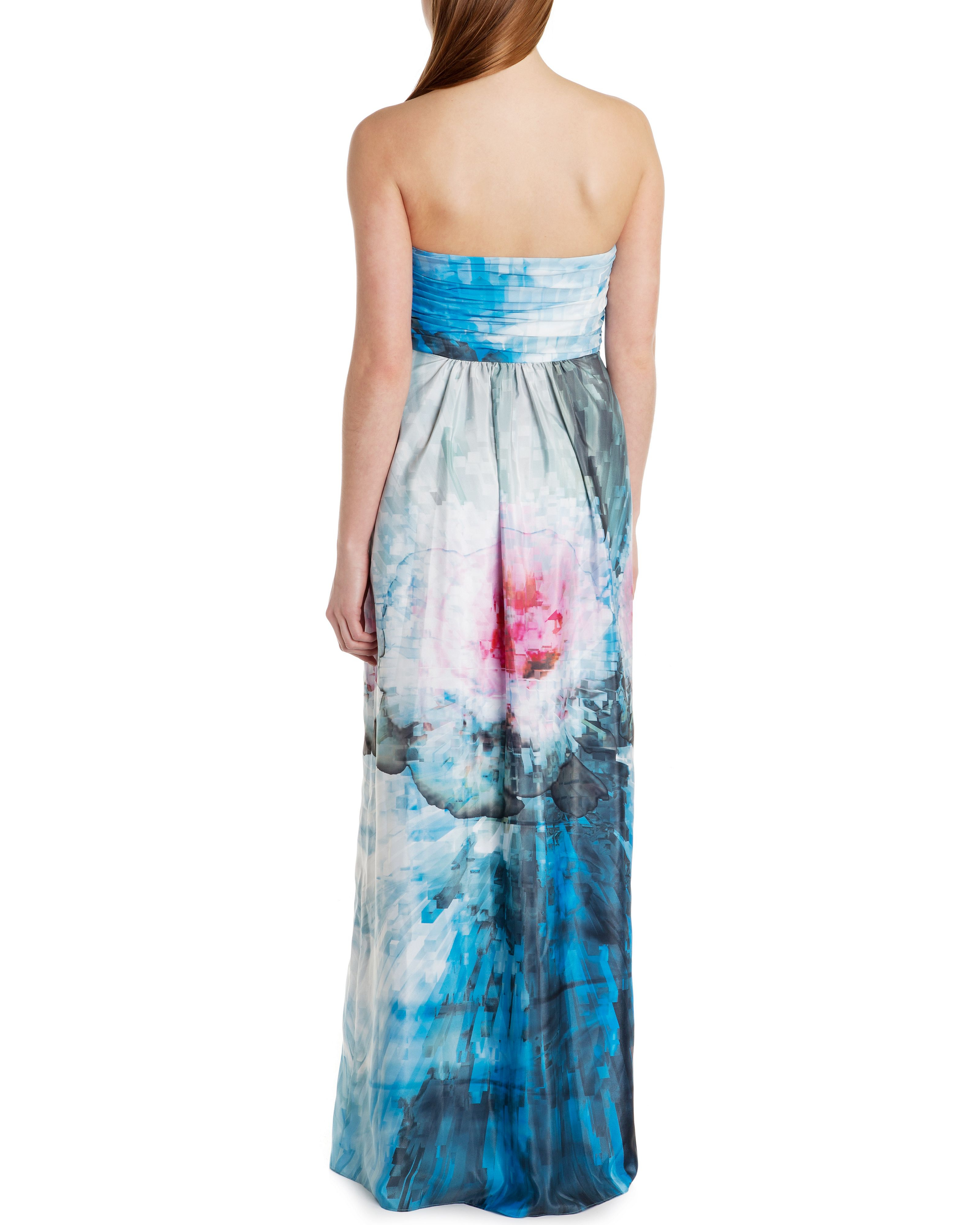 Ted baker Nolana Cubist Floral Print Maxi Dress in Blue Lyst