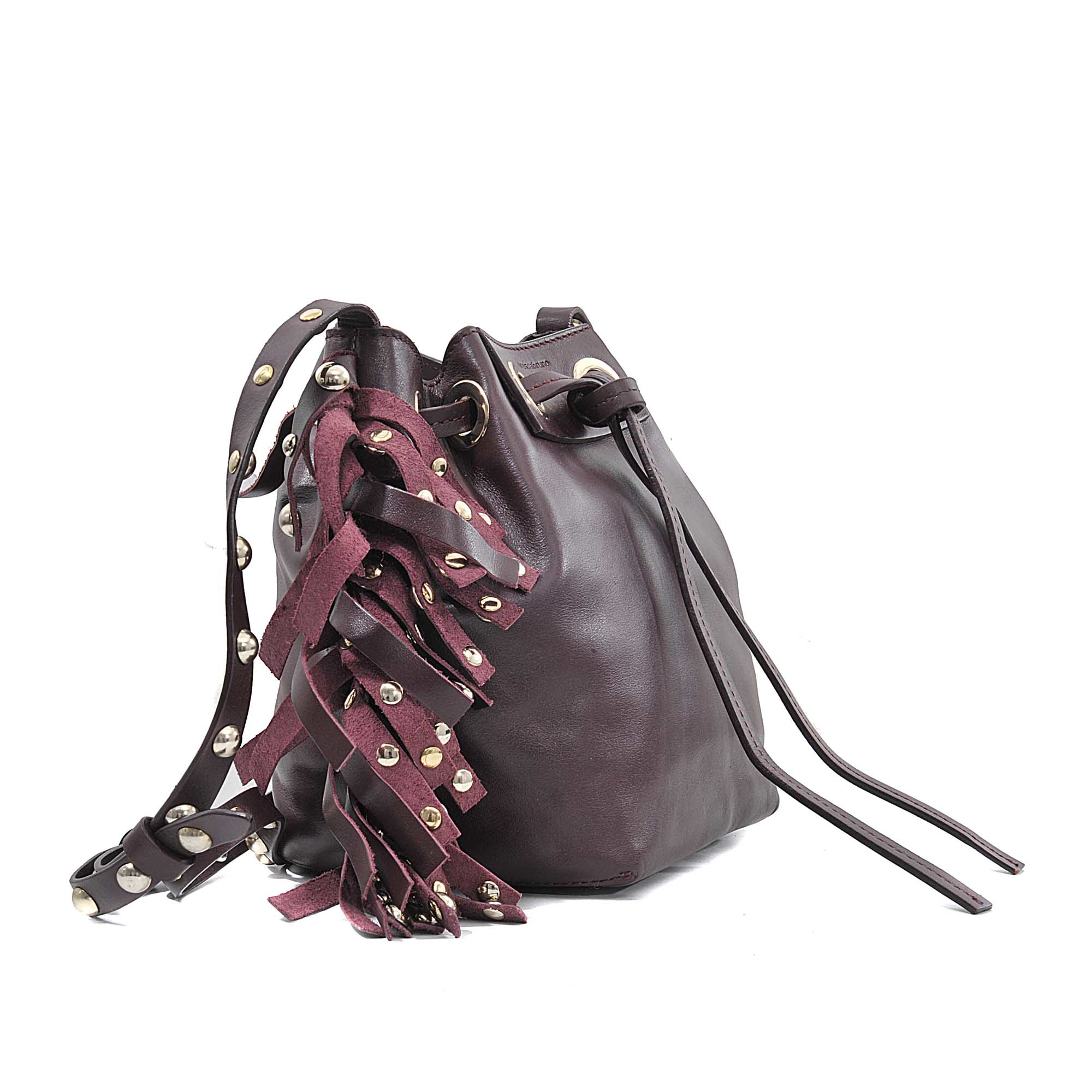 Vanessa bruno Small Charlie Bucket Bag With Fringe in Brown | Lyst