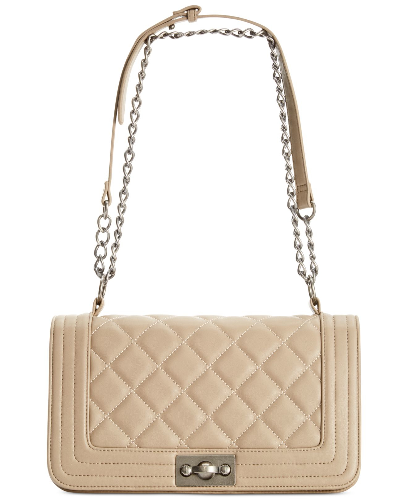 Lyst Steve Madden Bfriend Quilted Shoulder Bag In Brown Gallery