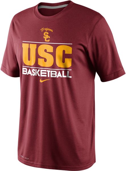 Nike Men'S Usc Trojans Team Issue Basketball Practice Dri-Fit T-Shirt ...