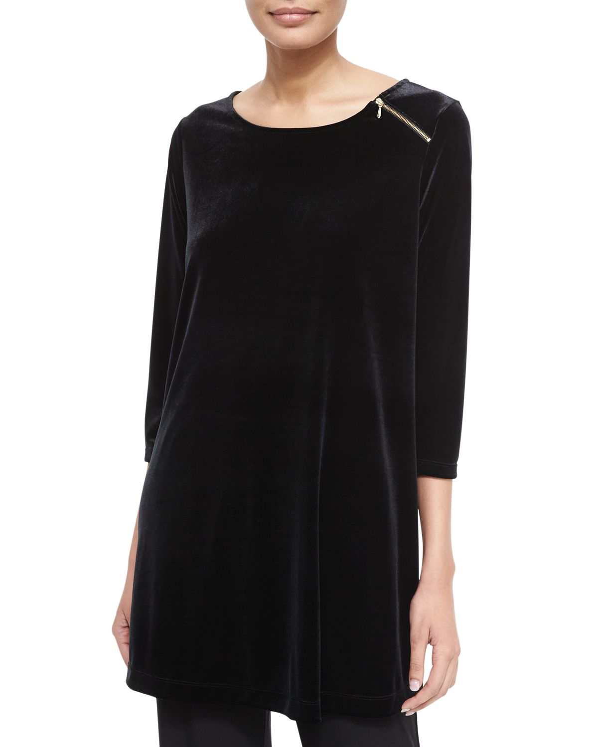 joan vass black tunic