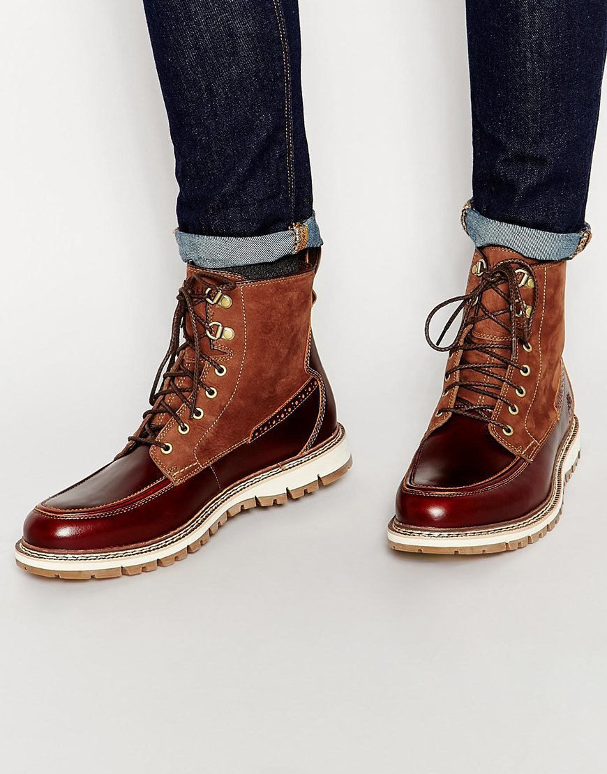 Lyst - Timberland Britton Heel Moc Toe Boots in Brown for Men