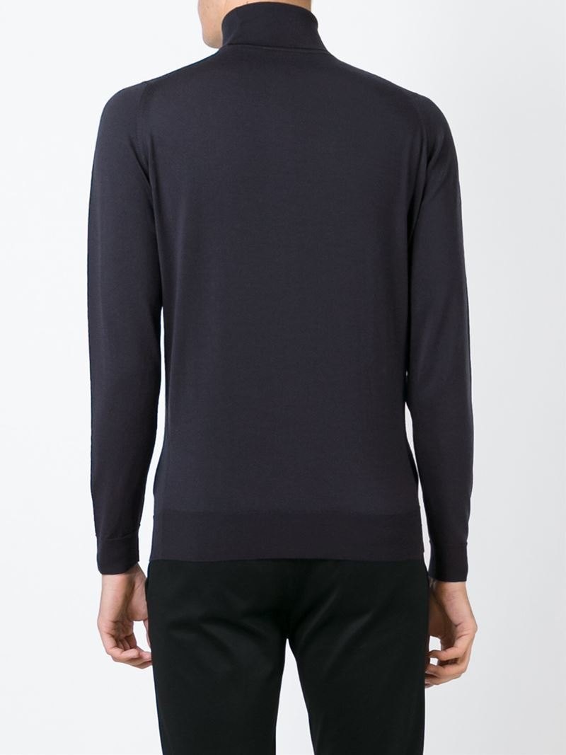 men roll neck sweater