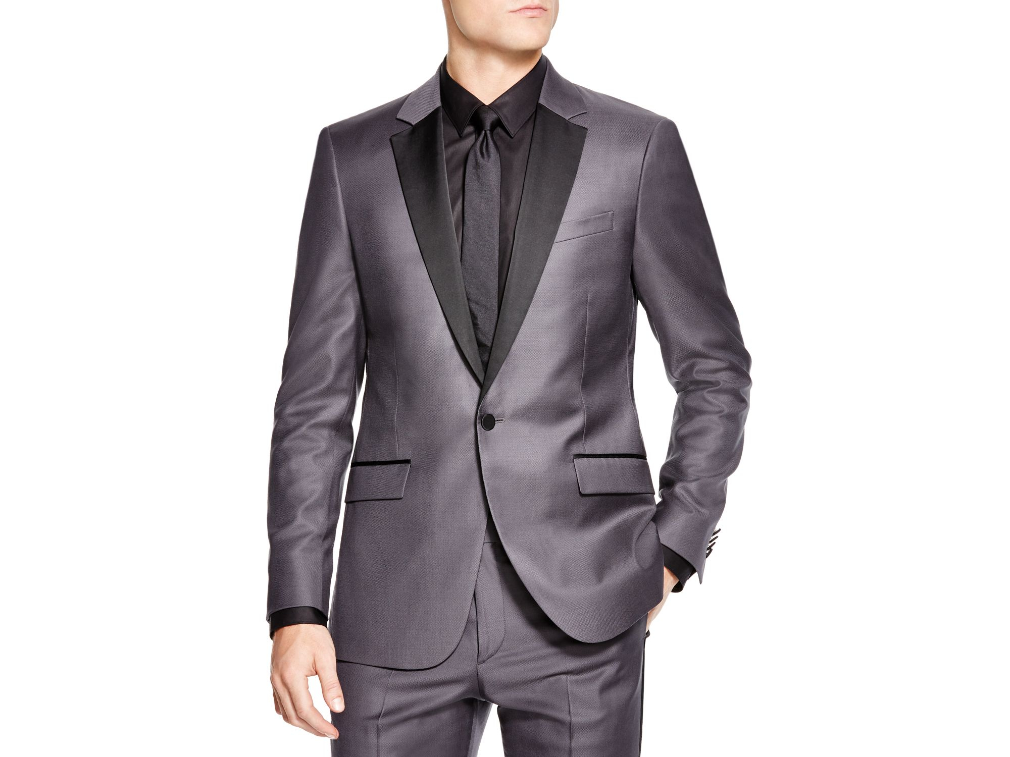 Theory Slim Fit Tuxedo Jacket in Gray for Men (Slate) Lyst