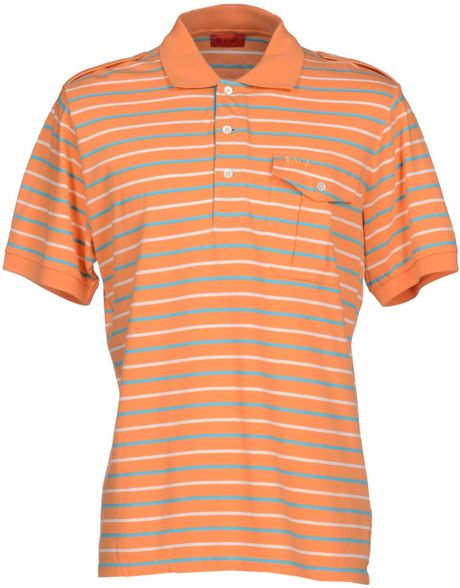 Pringle Of Scotland Polo Shirt in Orange for Men | Lyst
