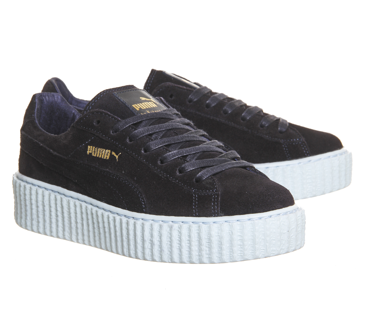 PUMA Suede Creepers in Blue - Lyst