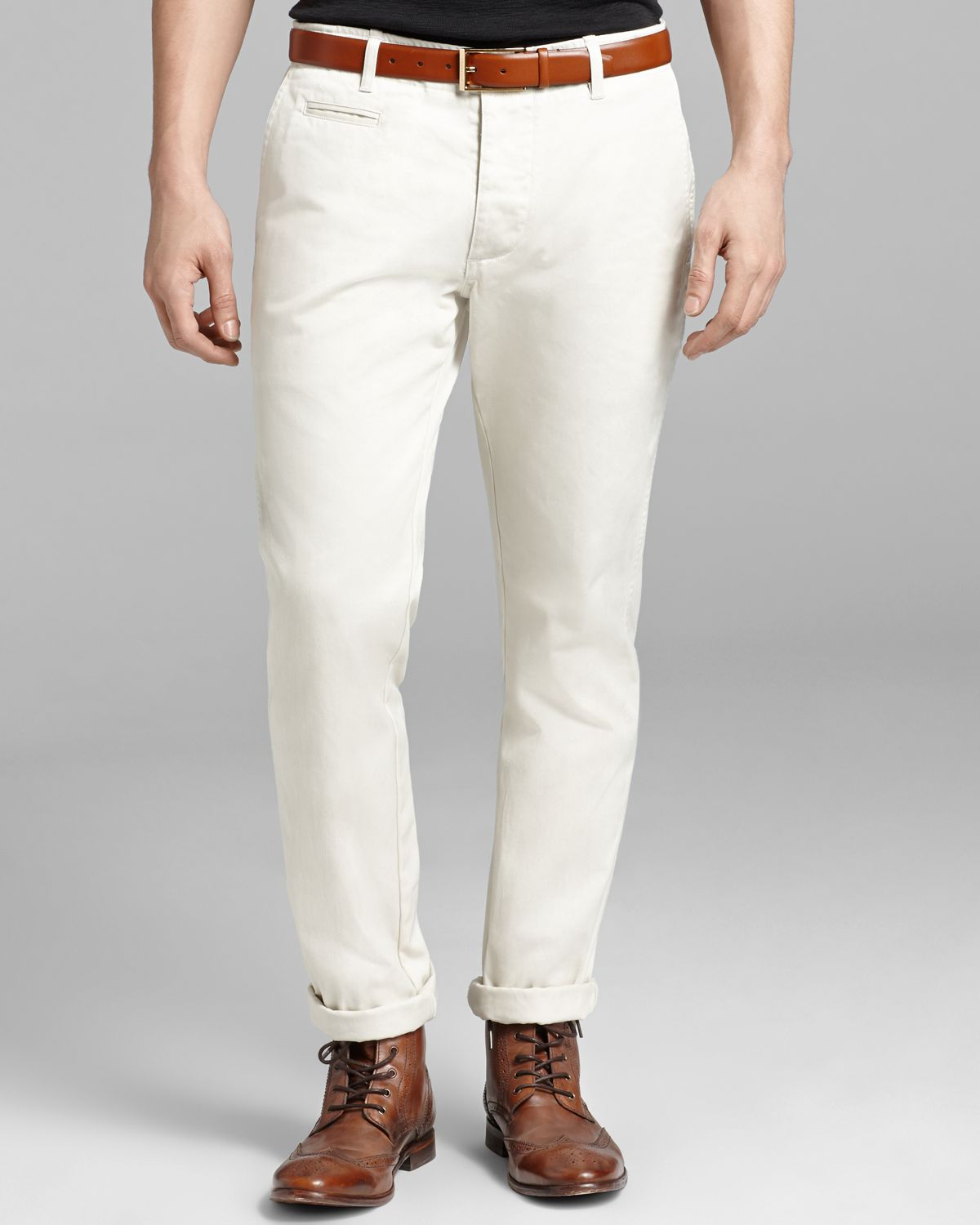 white chino pants men - Pi Pants