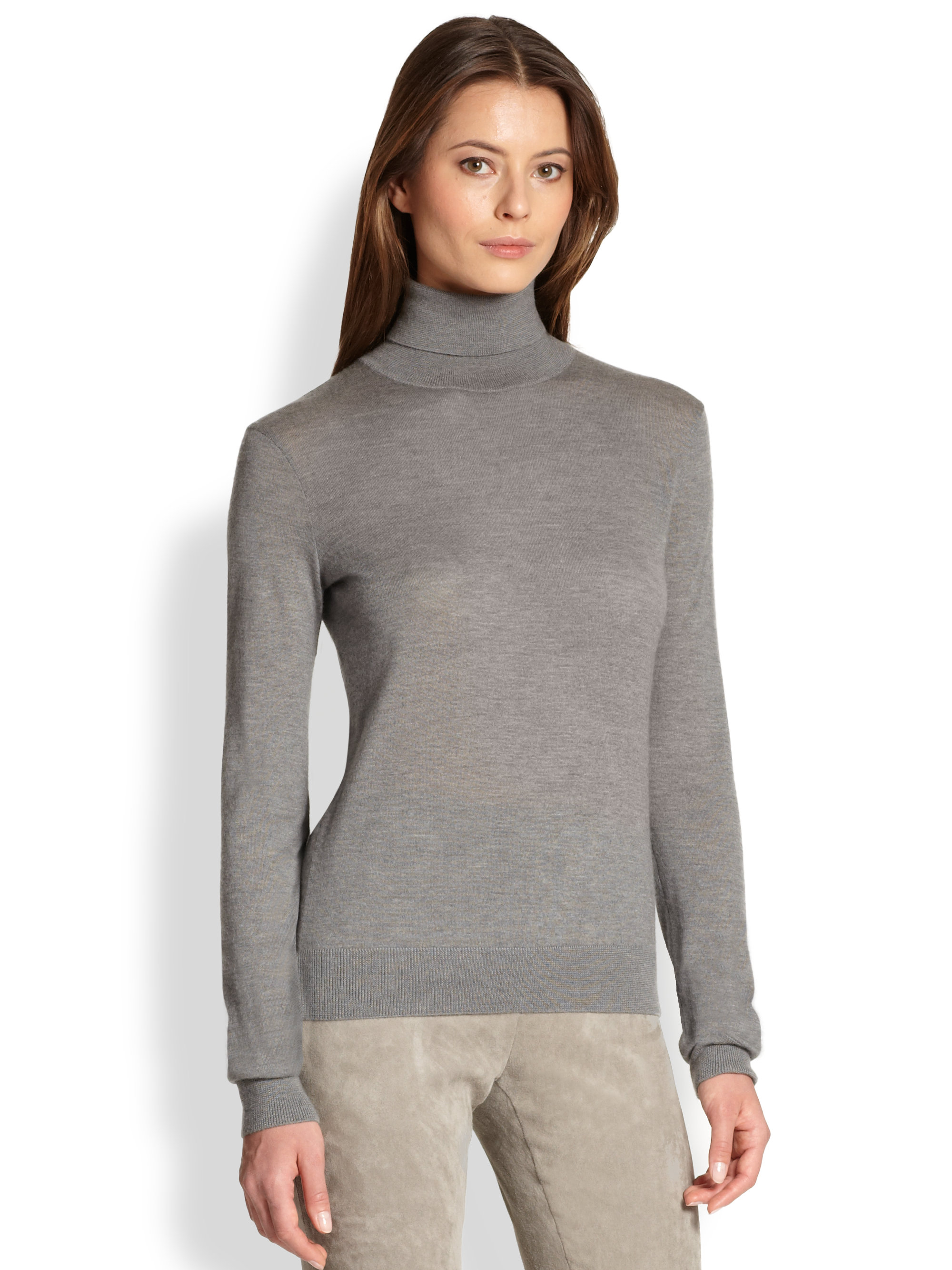 Cashmere sweater grey marled