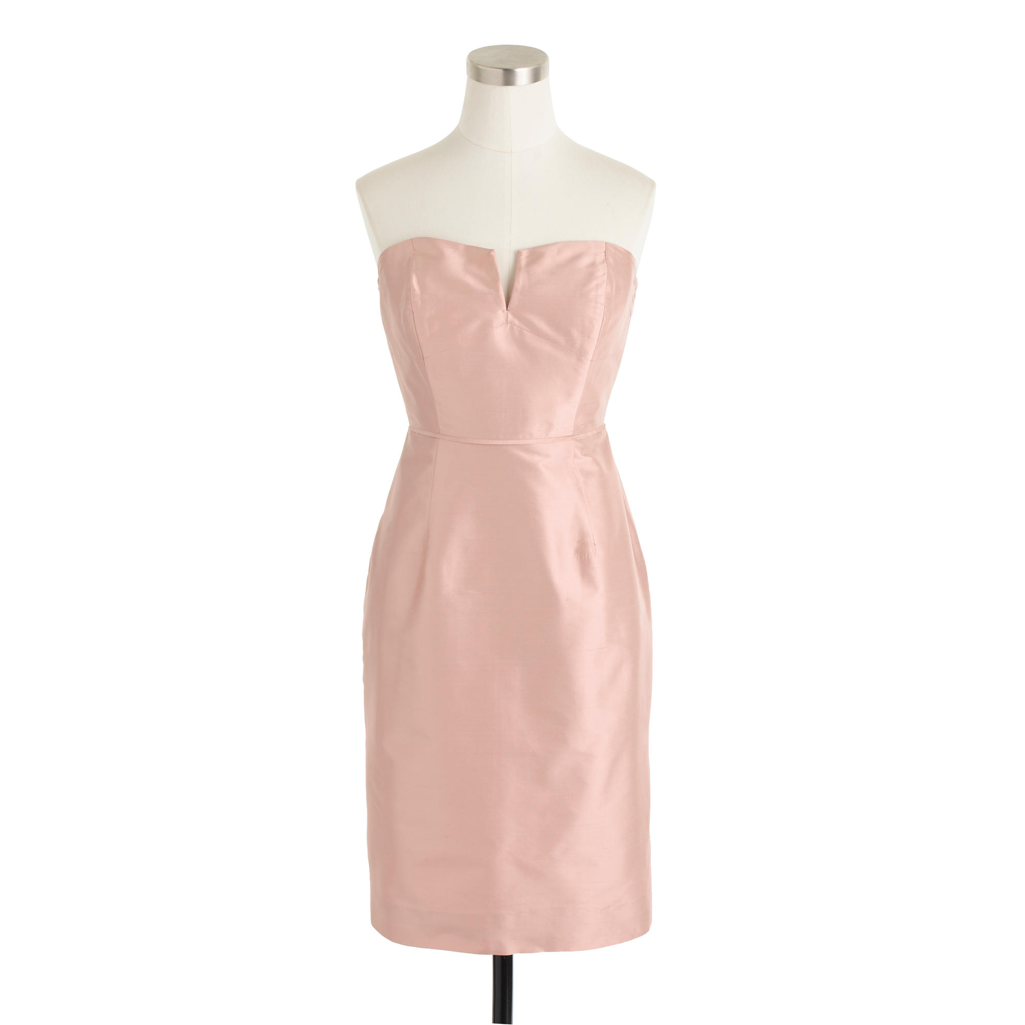 Lyst J Crew Cathleen Dress In Silk Dupioni Pink Gallery