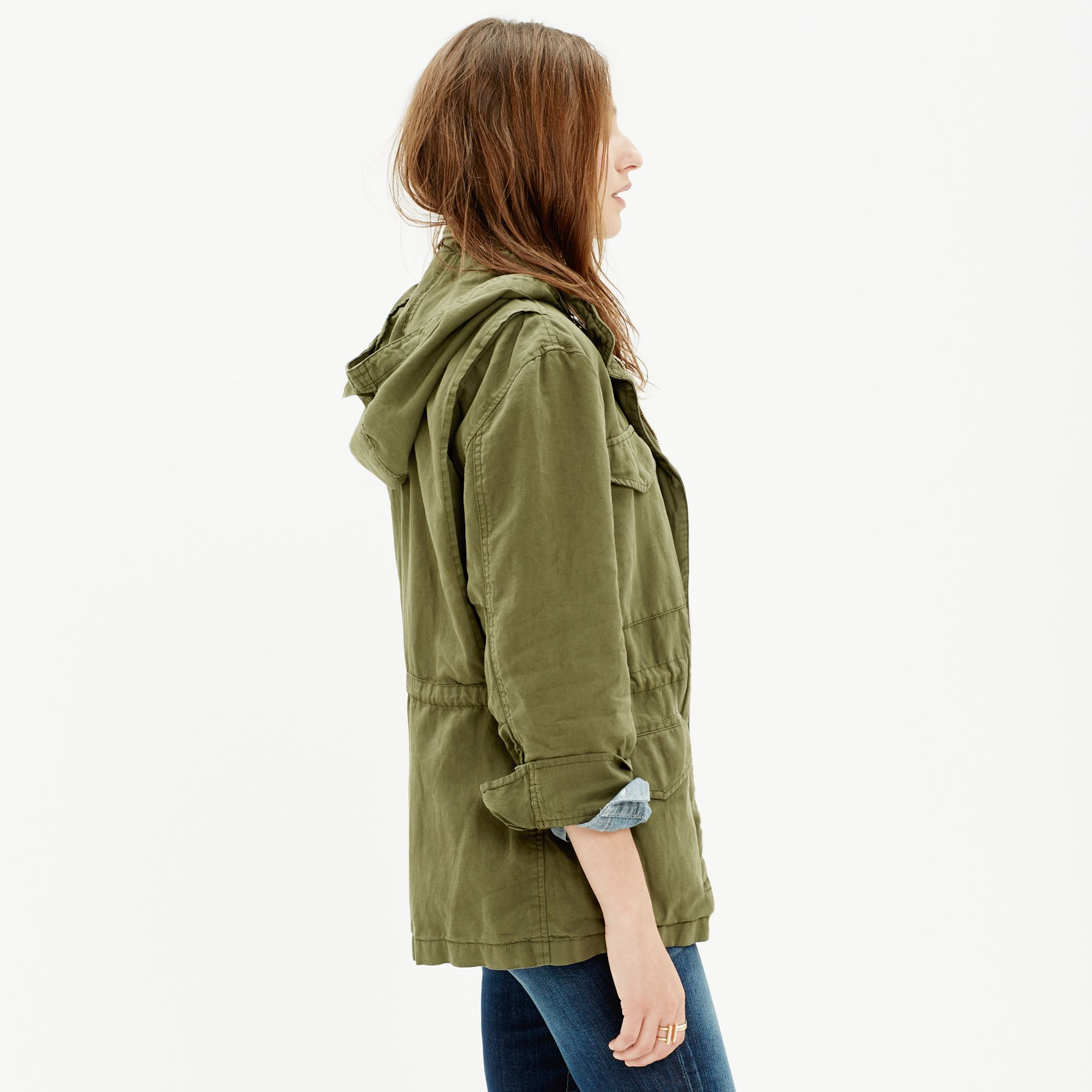 Madewell Military Anorak in Green - Lyst