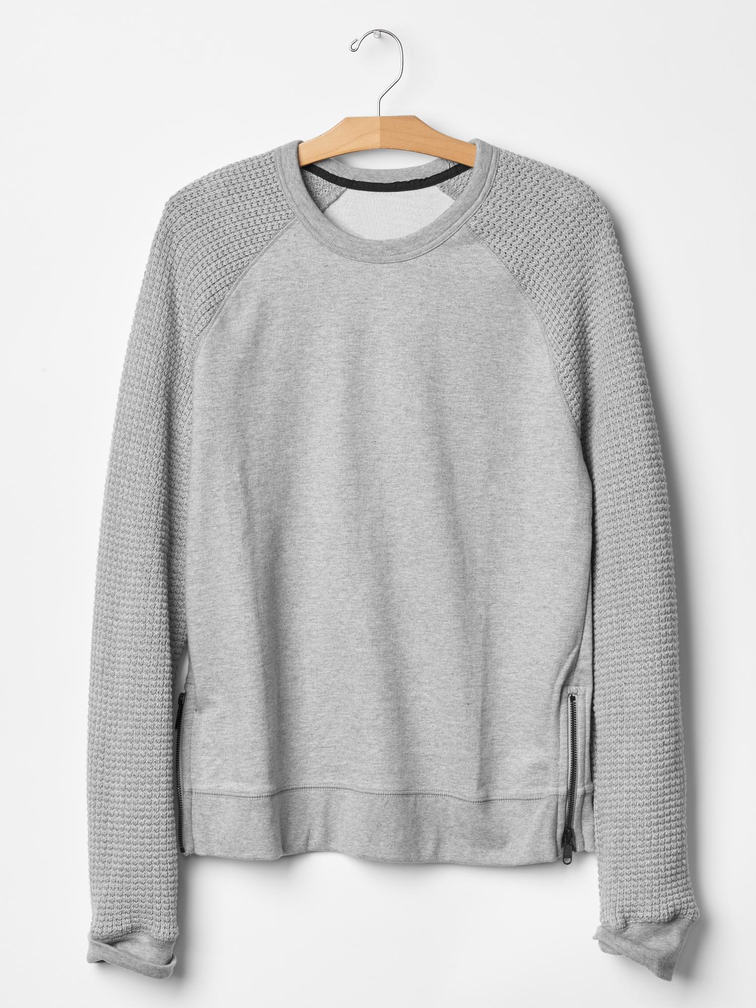 Gap Urban Active Side-zip Sweater in Gray for Men (heather grey) | Lyst
