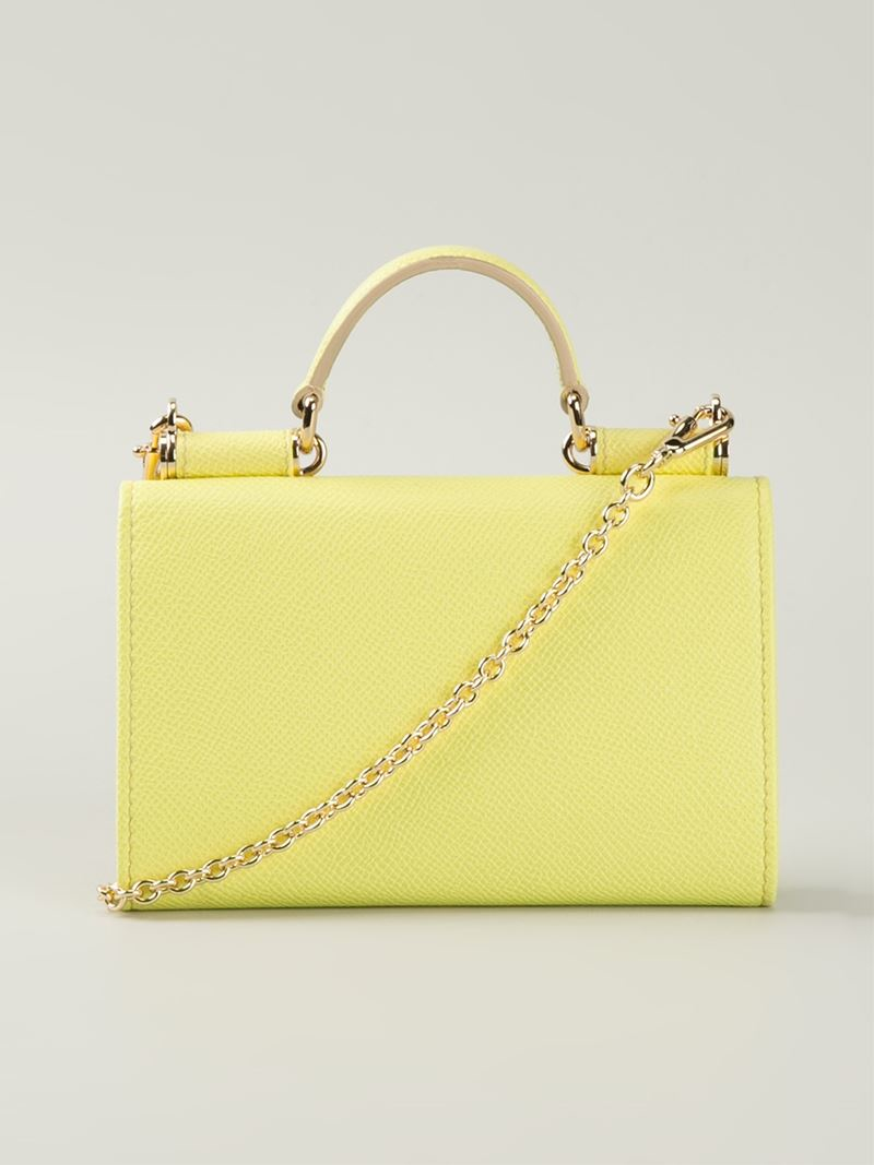 Lyst - Dolce & Gabbana Small 'Miss Sicily' Shoulder Bag in Yellow