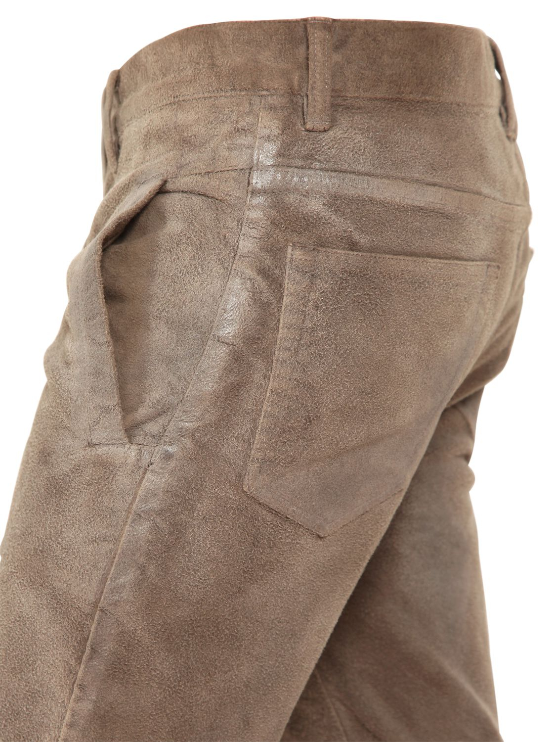 Lyst - Balmain 18cm Washed Moleskin Biker Jeans in Gray for Men