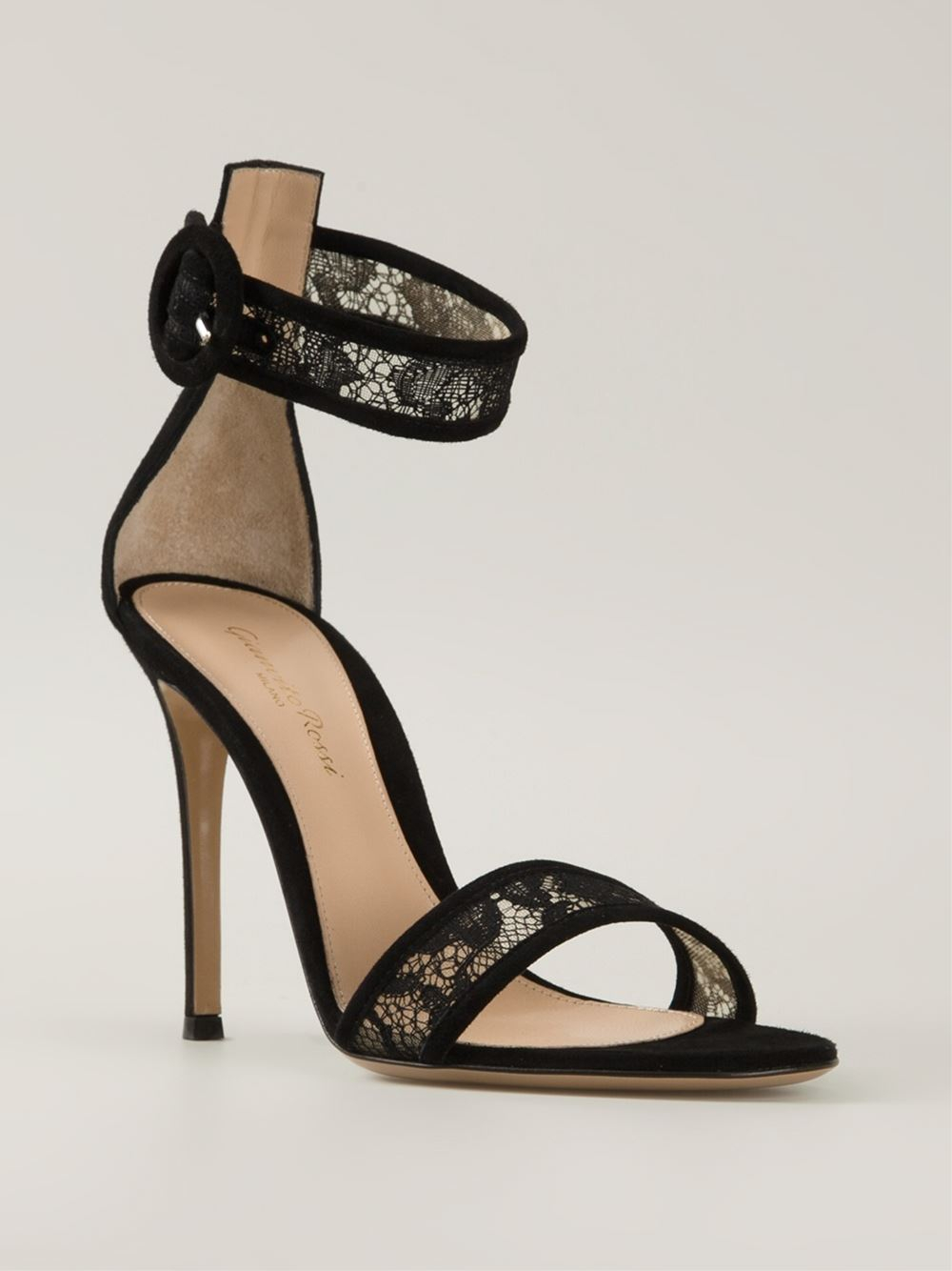 Gianvito Rossi 'Portofino' Sandals in Black | Lyst