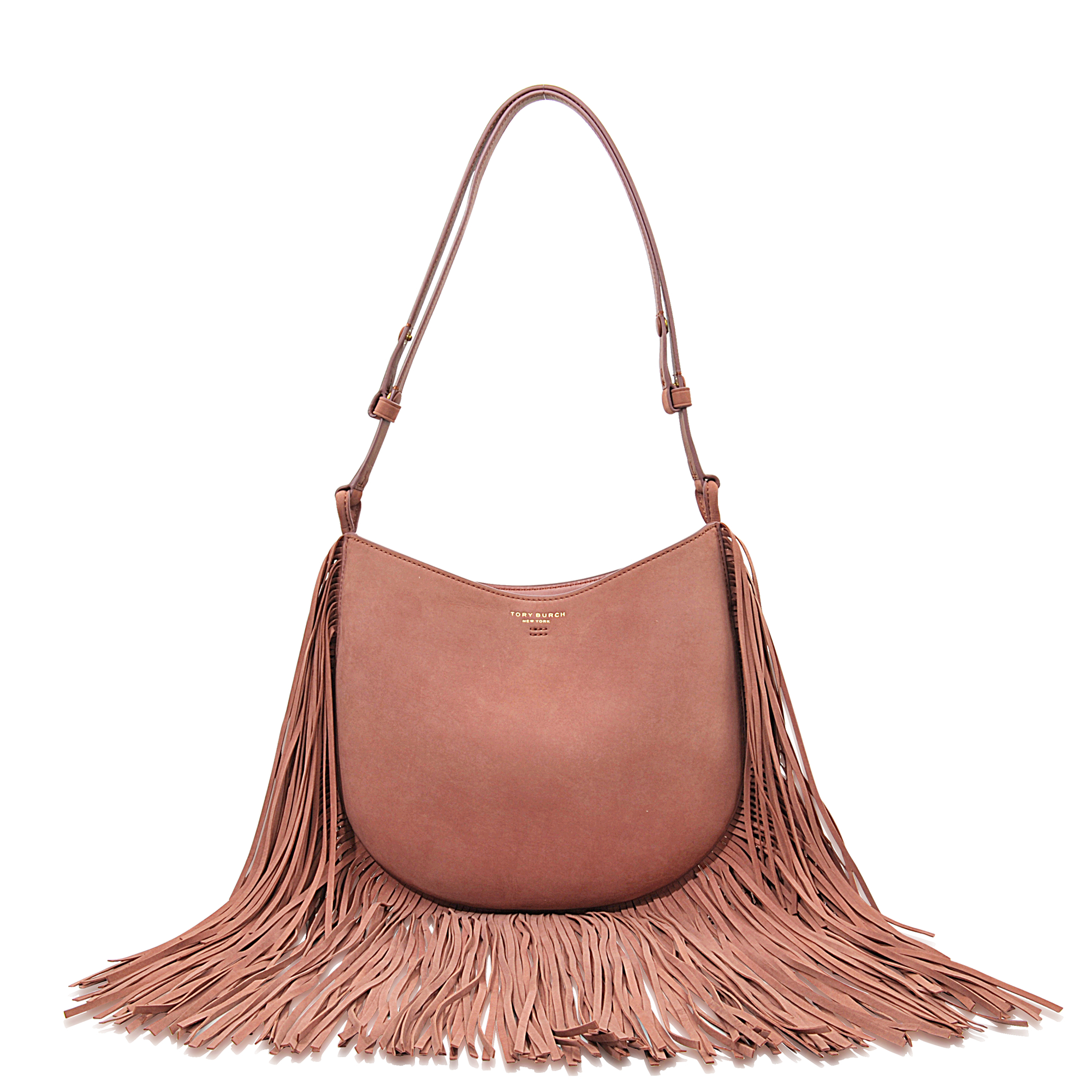 Tory burch Fringe Hobo Bag in Pink | Lyst  
