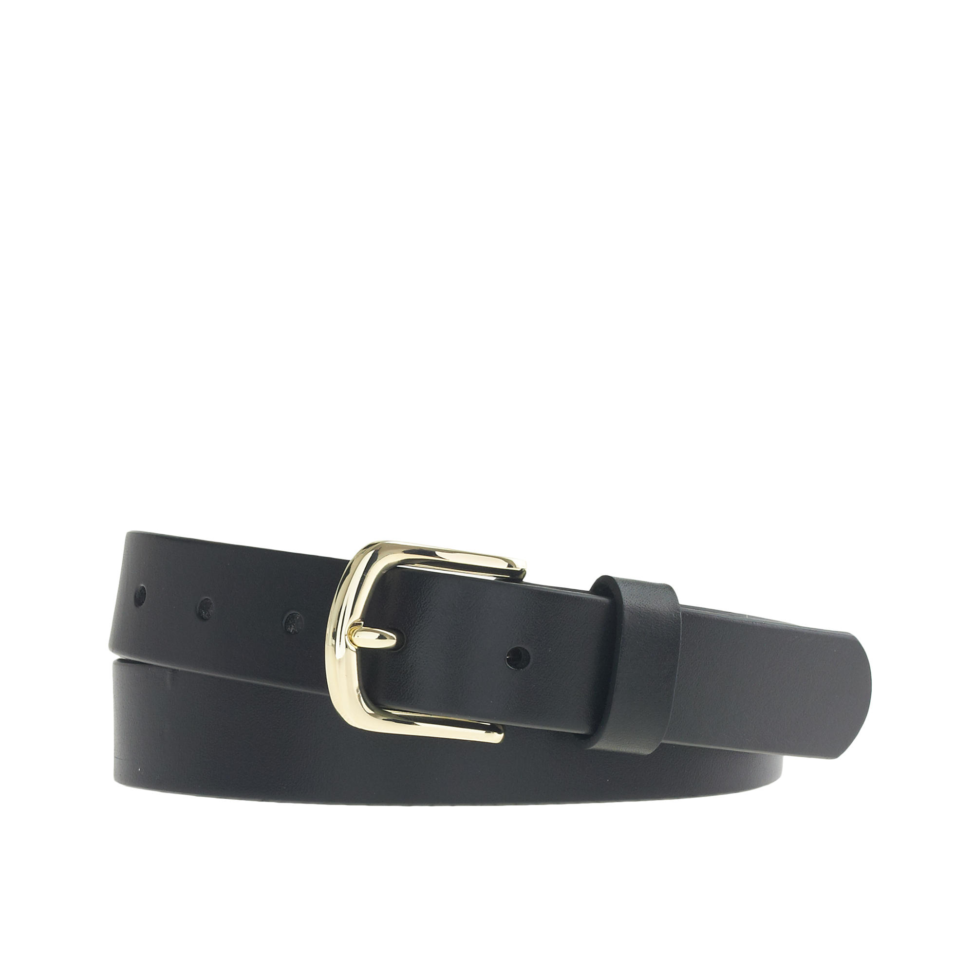 J.crew Classic Leather Belt in Black Lyst