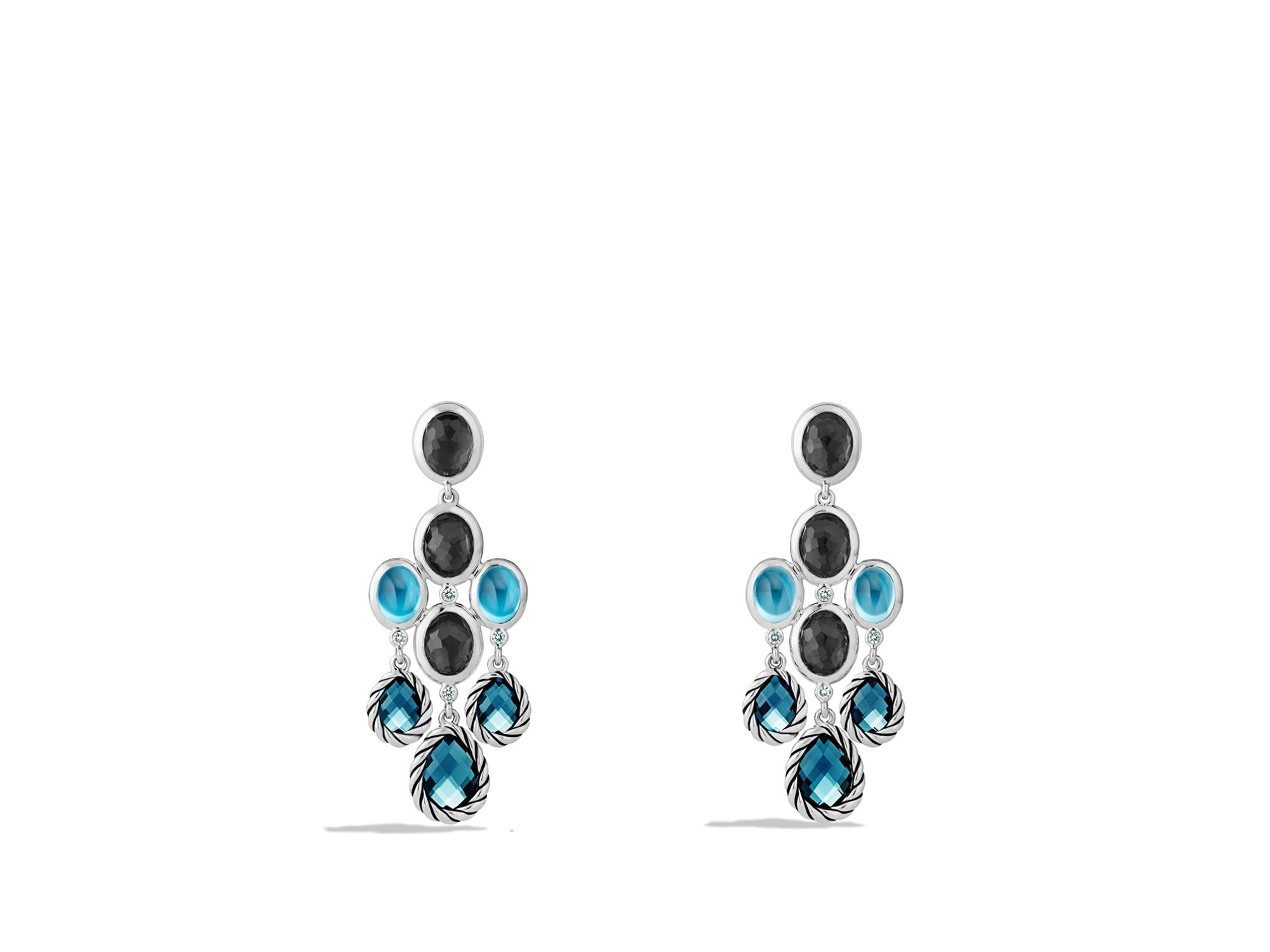 Lyst David Yurman Ultramarine Chandelier Earrings With Blue Topaz Gallery