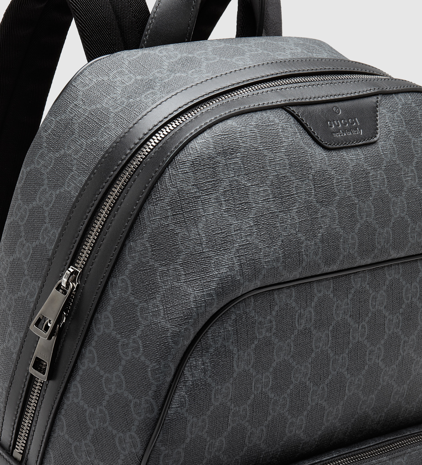 Gg Supreme Canvas Backpack Black