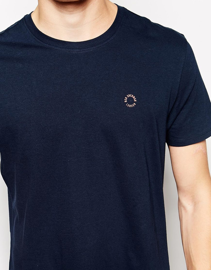 Lyst - Ben Sherman T-shirt With Small Logo in Blue for Men