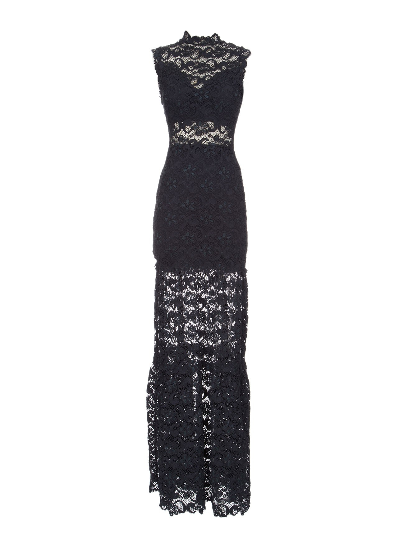 Nightcap Sleeveless Dixie Stretch-Lace Maxi Dress in Gray (CHARCOAL) | Lyst