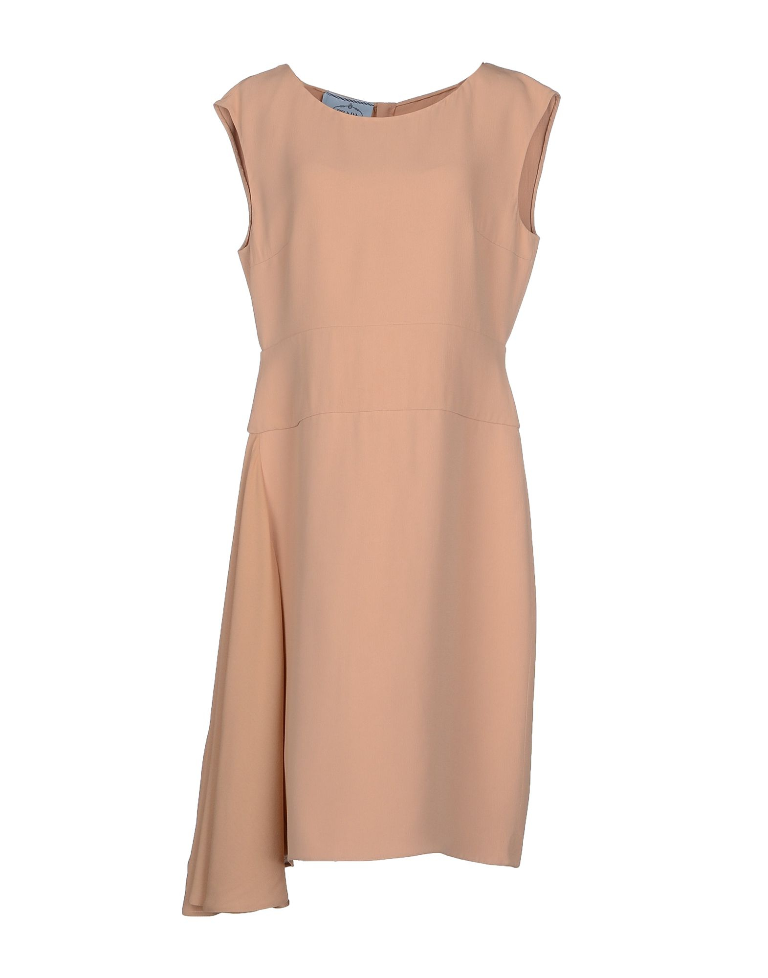 Prada Knee-length Dress in Beige (Skin color) | Lyst