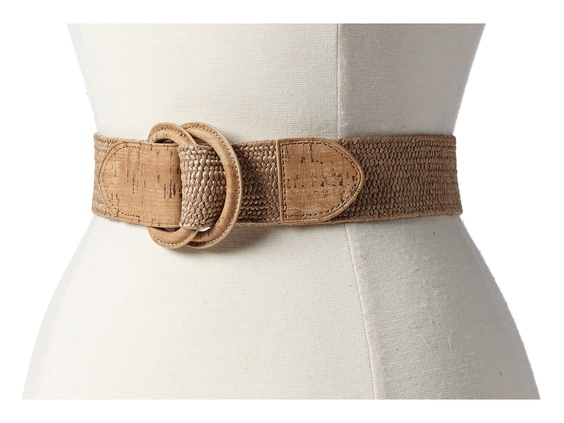 Lauren By Ralph Lauren 1 12 Woven Stretch Straw Pullback Belt in Brown ...