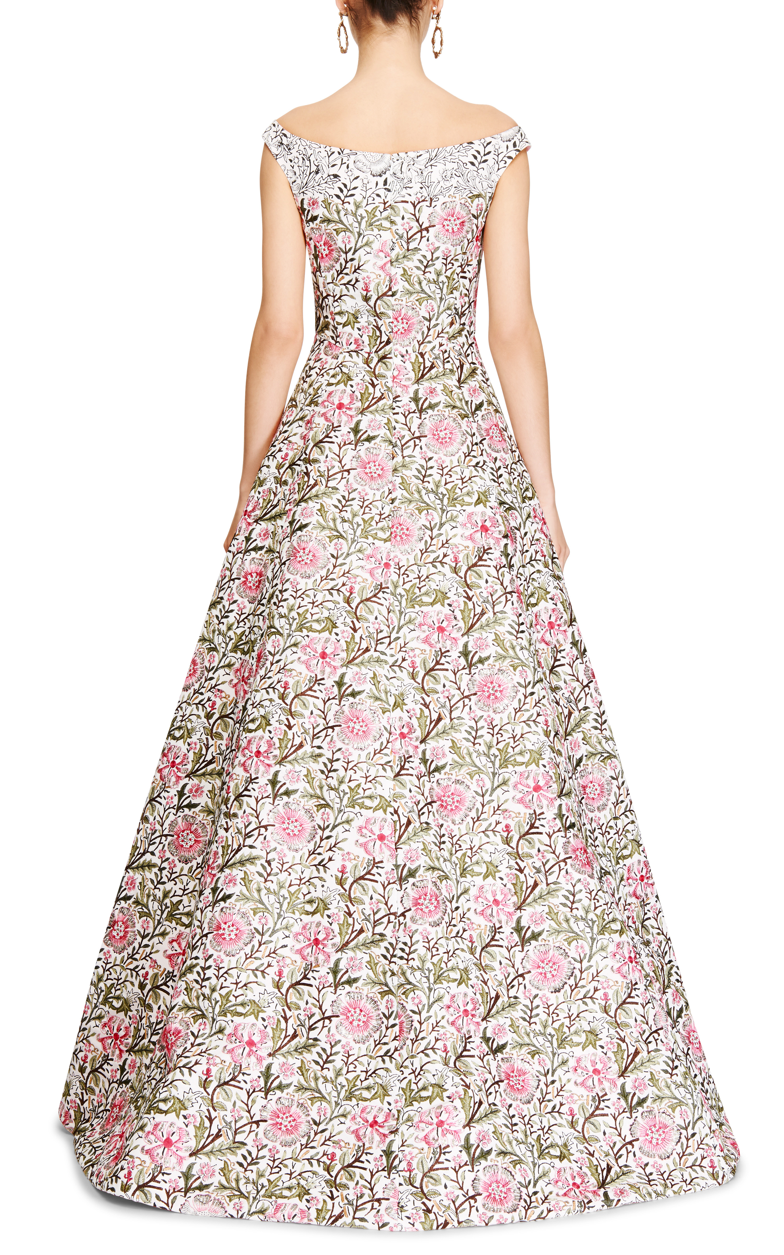 oscar de la renta floral gown