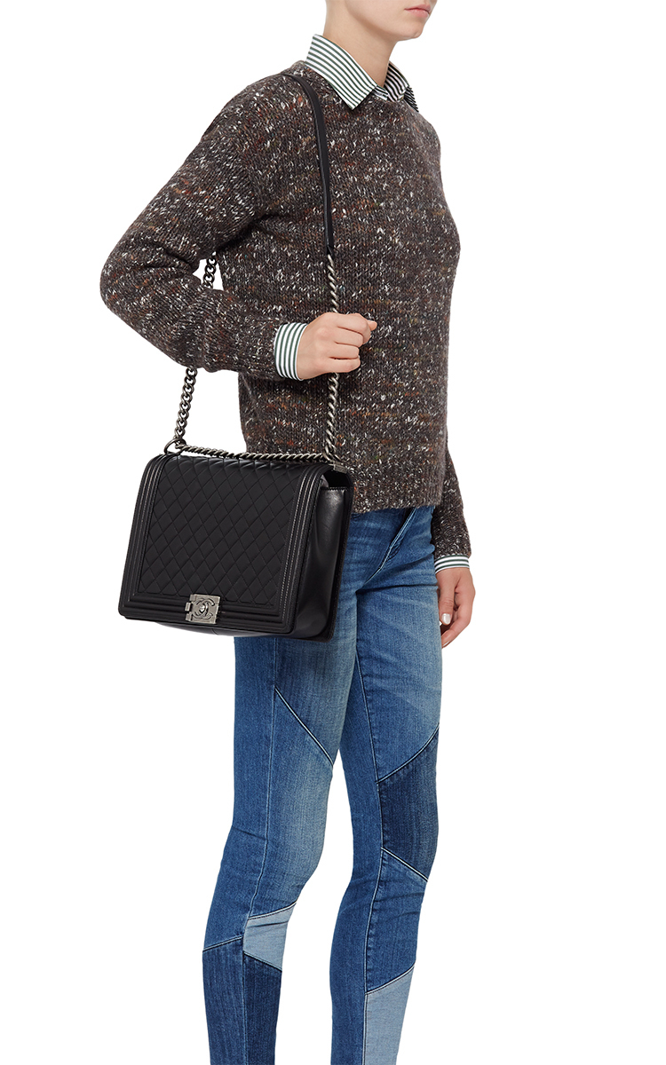 Lyst Madison Avenue Couture Chanel Black Quilted Lambskin Large Gallery