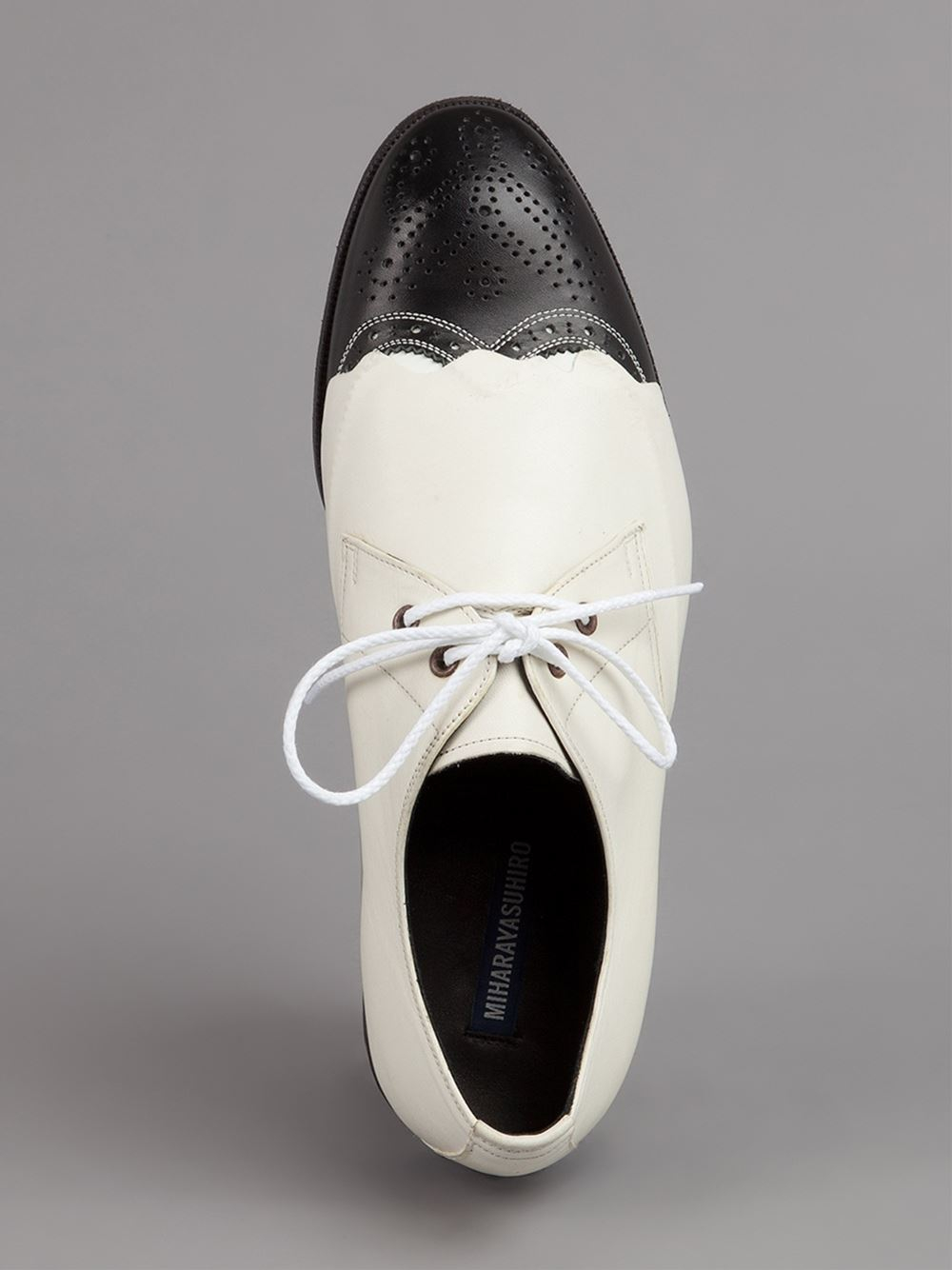 Lyst - Miharayasuhiro Two Tone Leather Shoe in White for Men