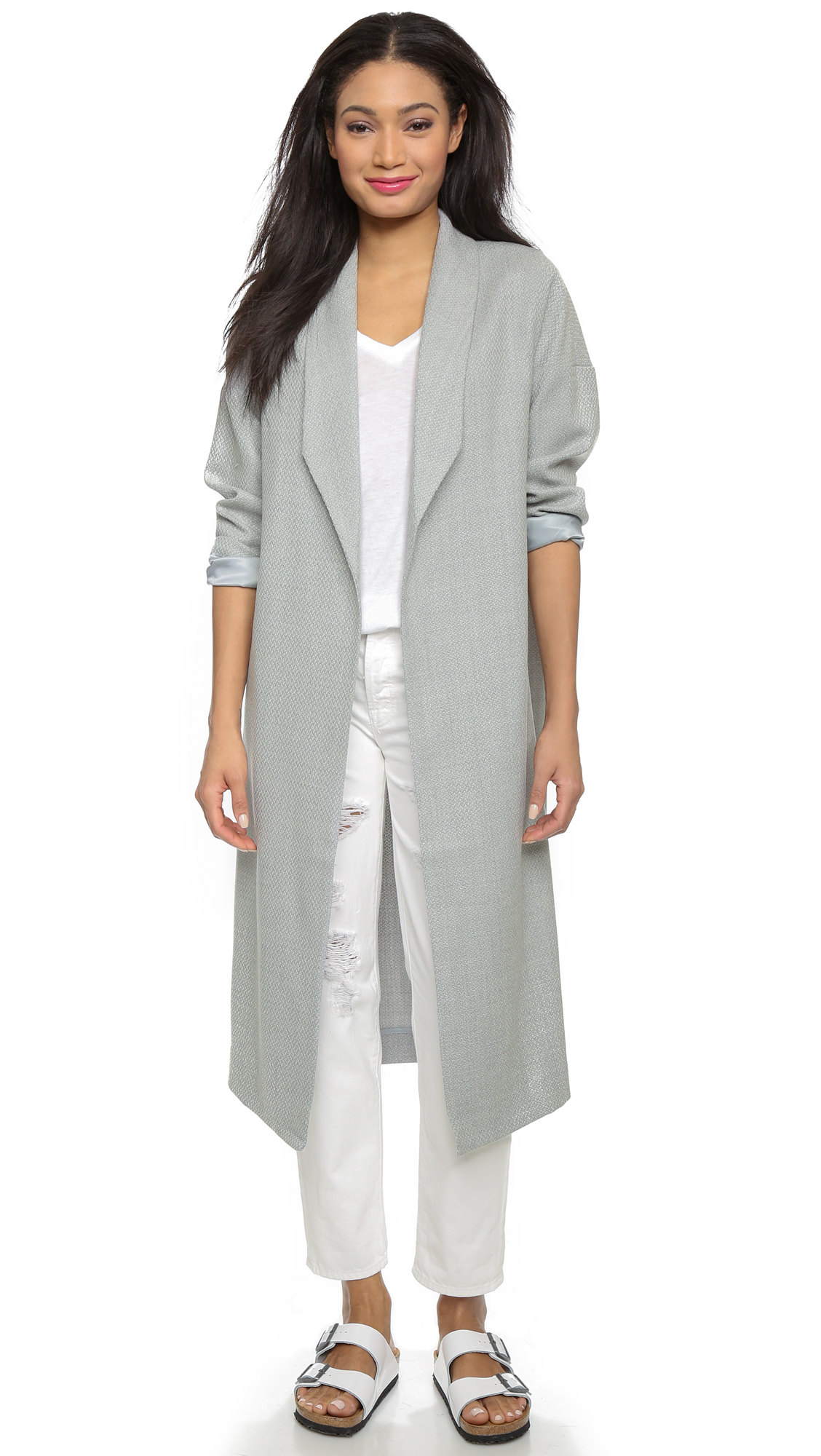 Lyst Ayr Grey Robe in Gray