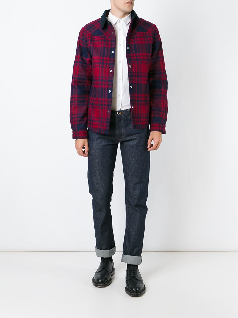 A.p.c. 'paolo' Jacket in Red for Men